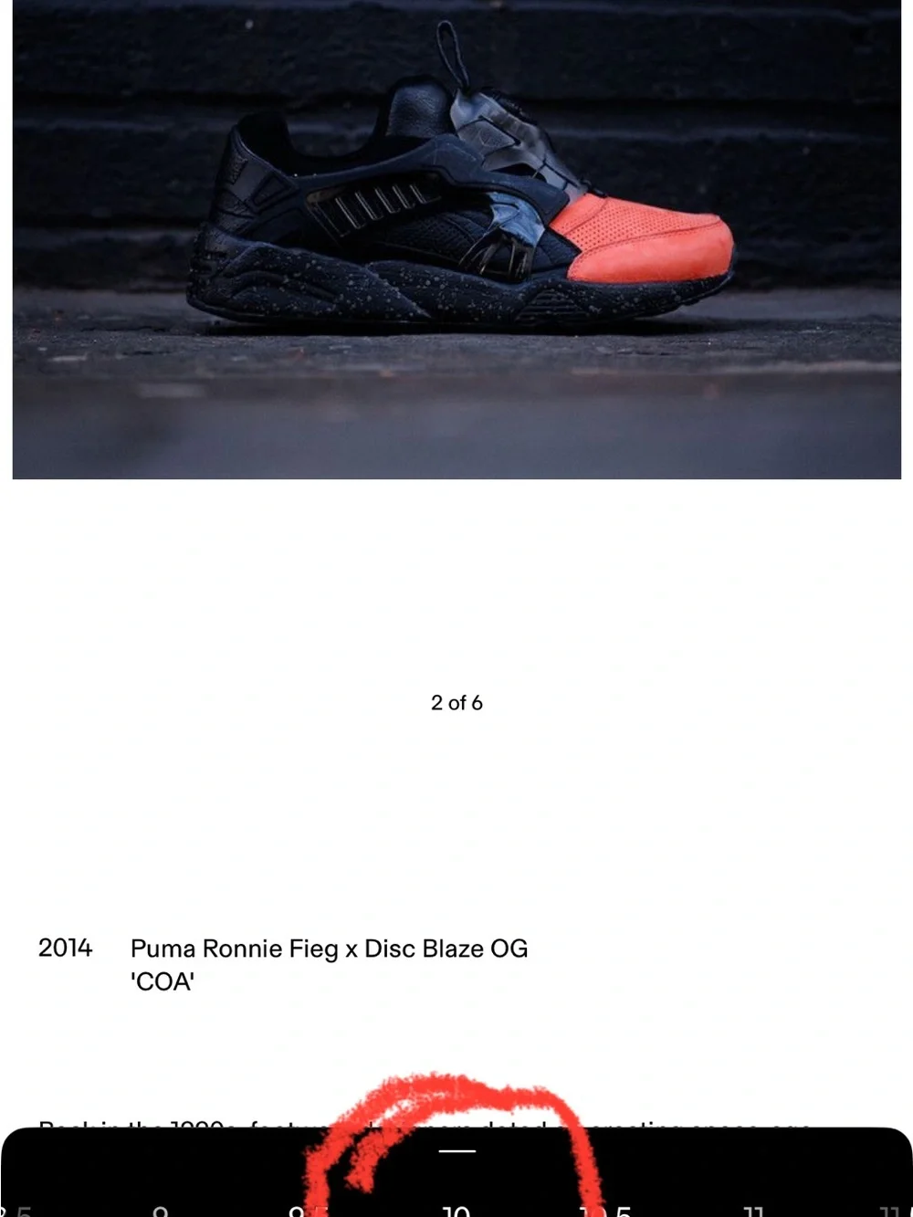 Ronnie Fieg X Puma Disc Blaze OG ‘COA’ Men’s Size 10
